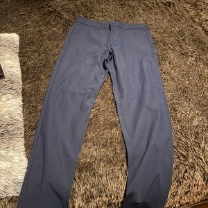 lululemon athletica Men's Dark Blue Dress Pants - Tailored Stretch Trousers